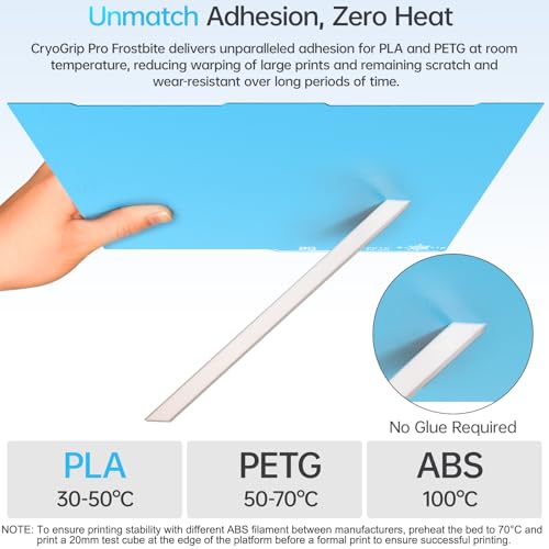 Image of BIQU CryoGrip Pro Frostbite for Kobra 3 Combo 3D Printer 250x250mm Cold Build Plate Room Temperature Print Double Sided Upgrade Plate Removable Surface Platform