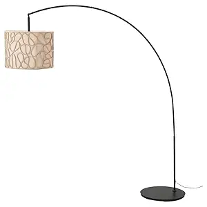 MARIAS KOMMERCE VINGMAST/SKAFTET Floor lamp, Arched, Beige/Black