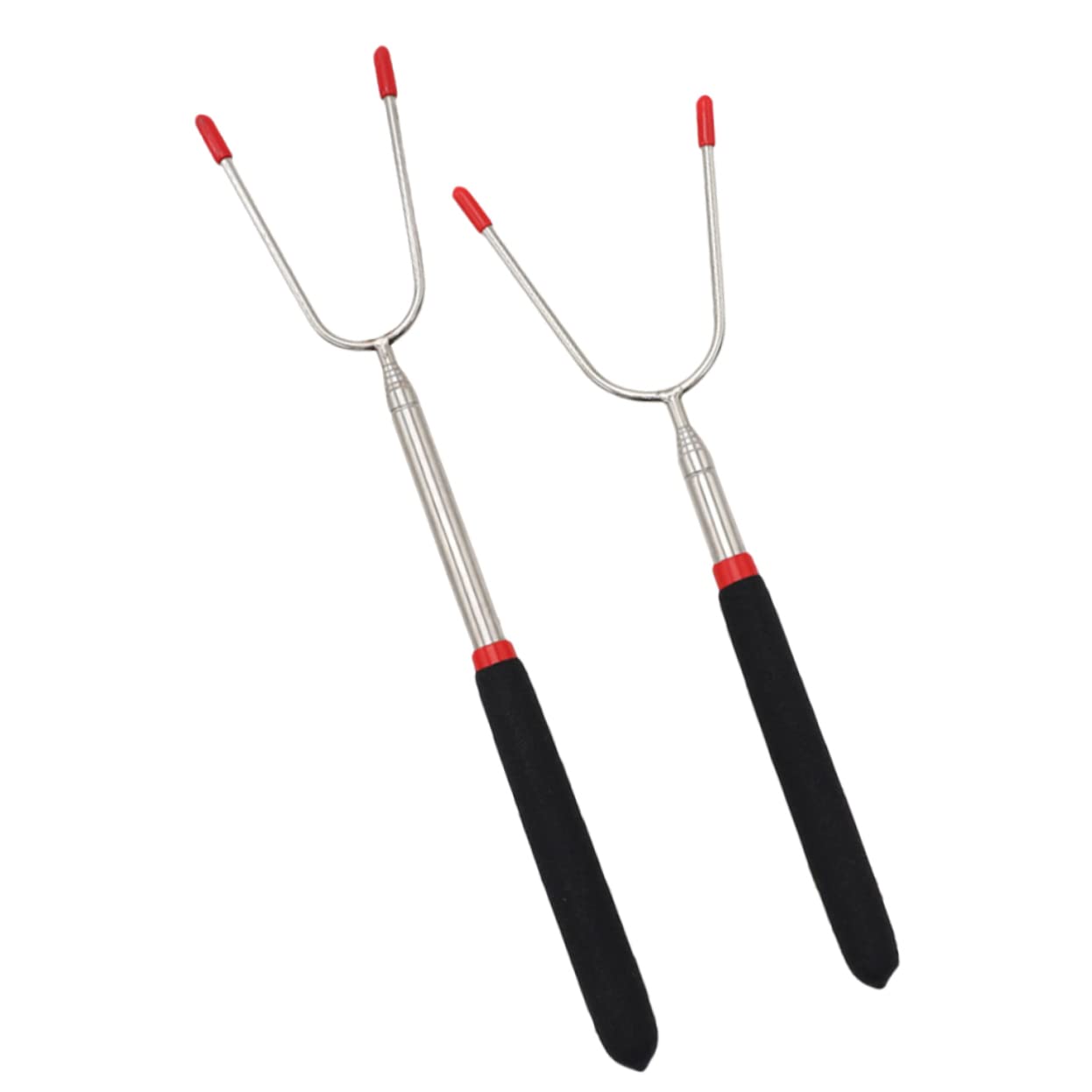 BESPORTBLE 6pezzi Forchette Da Barbecue Telescopiche Inossidabile Strumenti Per Grigliate Per Feste e Campeggo Manici Antiscottatura