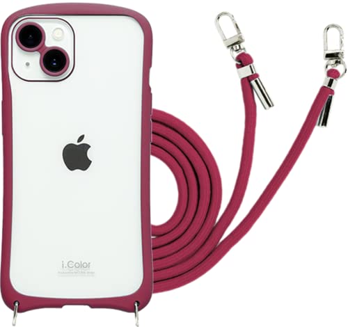 �A�C�J���[ i.Color iPhone14/iPhone13���p�w�ʌ^�P�[�X i.Color Cherry Red iP22-61-ICSH06