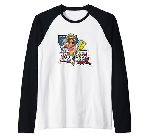 Funny Mississippi Pickleball Queen | Funny Sports Apparel Camiseta Manga Raglan