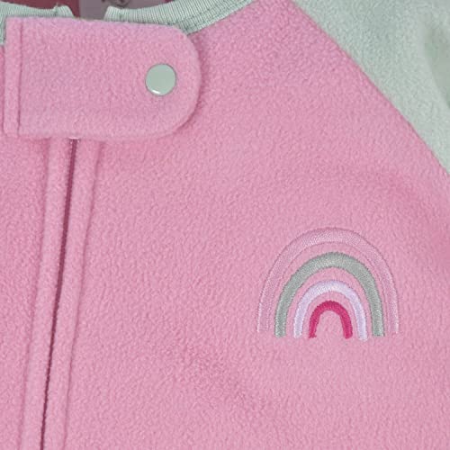 Image of Gerber Baby Girl & Toddler 2-Pack Loose Fit Fleece Footed Pajamas