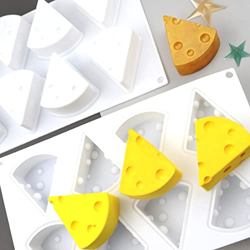 SYFUNLV Molde de silicona 3D para queso, mousse, tartas, mousse, molde de pastel, antiadherente, postre, pastelería, decoración de tartas, herramientas para cocina