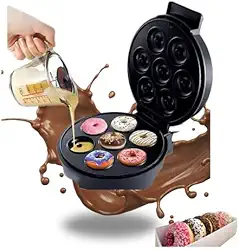 Máquina de Mini Donuts Elétrica, 7 Cavidades, Antiaderente, 220V
