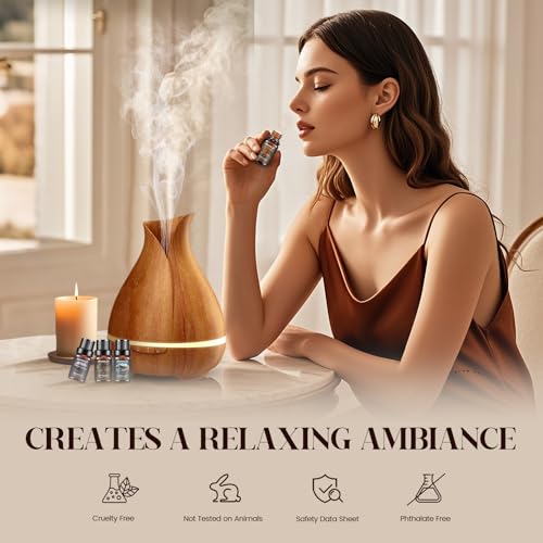 HANOLLY Aceites Esenciales para Hotel 6x10ML, Juego de Aceite Esencial Naturales para Humidificador Difusor Velas perfumes hogar, Mi Ruta, Estado de Sueño, Costa Serena, Flor Dorada, Ascua, Medianoche - imagen 5