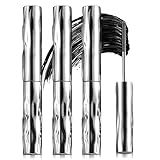 Ultimate Length & Curl Mascara Set, Volumising & Lengthening Mascara, for Visibly Lifted Lashes, Clump-free Formula,Long-Lasting 4D Silk Fiber Lash Enhancer, Suitable for Sensitive Eyes (3PCS)