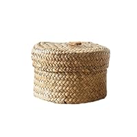 Esoes Rieten opbergmand van geweven rotan. Opbergdozen met deksels