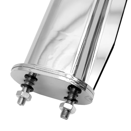 Image of 2 PCS Stainless Steel Angled Mud Flap Hanger for Semi Trucks, Bolt Spacing 2-1 /2 inch 2.5 inch,30 inch L Heavy-Duty Spring Loaded Bracket with Reflective Strip Sticker (Right + Left)