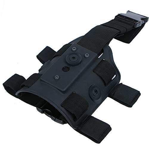Lanzon Airsoft Drop Leg Platform, Tactical Thigh Mount Rig Platform, Drop Leg Holster Panel (Drop Leg Platform - Black) #TOP3