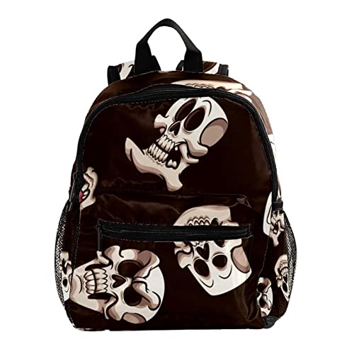 Sac à dos motif tête de mort foncé de 30,5 cm pour enfants multicolore