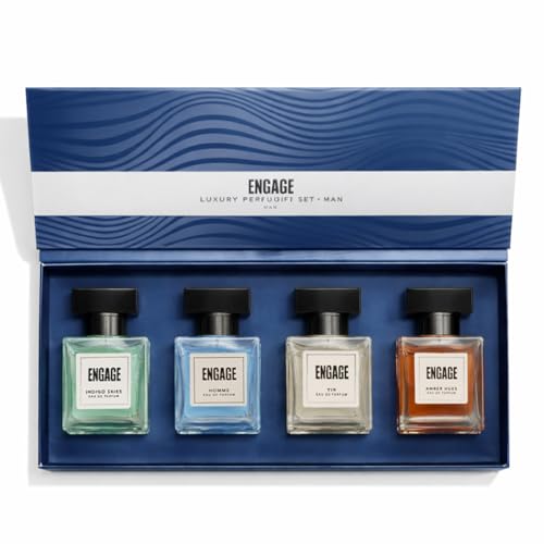 Engage Perfume Gift Set for Men, 80ml, Luxury Long Lasting Eau De...