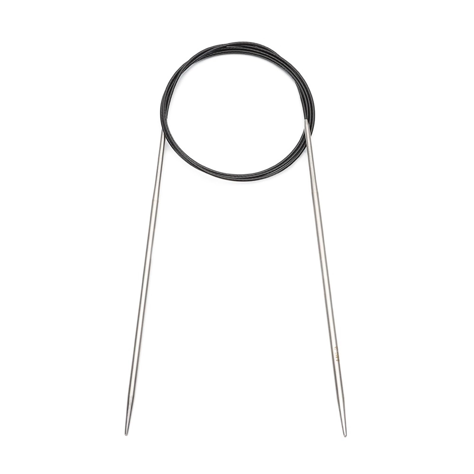 Knitting Needles 80/100cm Stainless Steel Circular Needle Round Weaving Knitting Needles Handmade Crochet Hook DIY Crafts Household Sewing Pins(100cm-3.25mm)