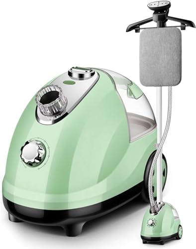 UMJIGF Vertical Steamer with Ironing Board 2000W High Power, Garment Steamer 35S Quick Wrinkle Removal with 1.8L Water Tank for Clothes Wrinkle Removing,Green