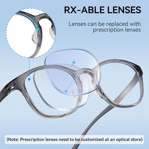 Image of Dollger Blue Light Blocking Glasses For Woman Men Retro Oval Computer BlueLight Glasses Clear Lens Non-Prescription