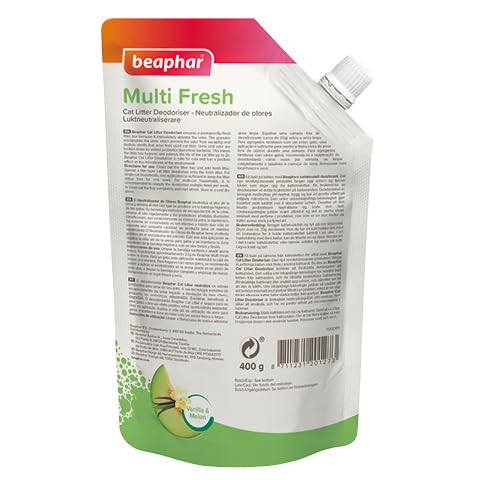 Beaphar -Multi Fresh Cat Litter Deodoriser Vanilla & Melon 400gUrine Encapsulation Technology-Cat Litter Freshener-Prebiotics Absorb & Reduce Unpleasant Odours Doubles Cat Litter Life-Biodegradable - Image 2