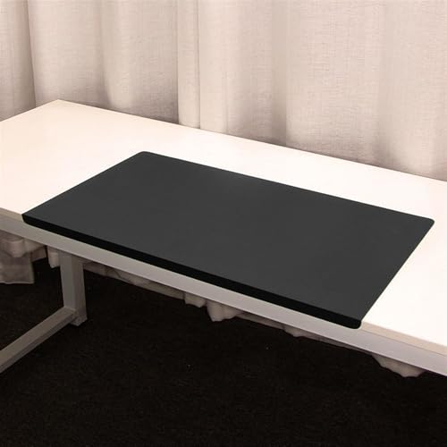 Lifup Alfombrilla de Ratón con Protector de Bordes, Alfombrilla de Escritorio Hecho de Cuero PU Impermeable, Protector Escritorio para Oficina y Hogar Negro 60 x 50 x 2 cm