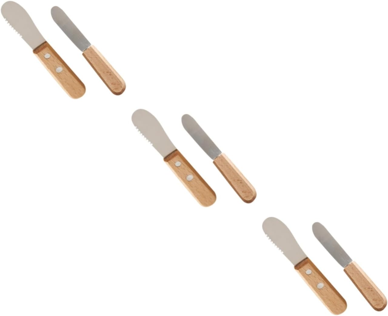 3 Sets Metal Cheese Knife Cheese Butter Spreader Peanut Jam Spatula Salad Dressing Spreader