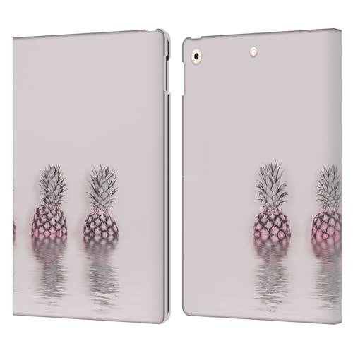 Étui portefeuille en cuir LebensArt Ananas pour iPad 10.2