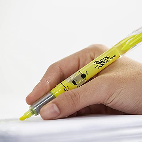 Sharpie Accent Pen-Style Liquid Highlighter - Micro Marker Point Type - Chisel Marker Point Style - Yellow Ink, Dozen - Image 3