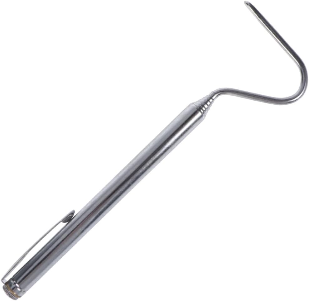 Retractable Snake Hook for Small Snakes and Reptiles, Stainless Steel 68cm | Duckbill Head Design, Easy to Carry, Silver Finish, Suitable for Wild Catching and Handling