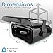 Pyle Durable Universal Marine Stereo Cover - Water Resistant Boat Radio Protector Shield with Flip-Up Door & Neoprene Gasket - Compatible with Dual Shaft & DIN Style Stereos - Pyle PLMRCB3 , Black