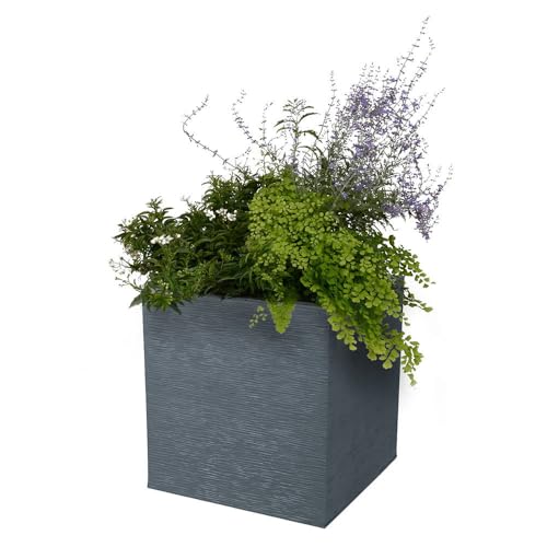 EDA Pot carré Graphit 39cm - Contenance 35L - Gris anthracite