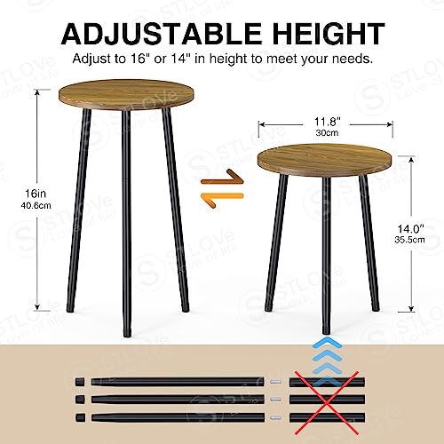 STLOVe® Plant Stand Indoor, Side Table Plant Holder for Flower Pot Modern Plant Decor Stand, Mid Century Wood Plant Table - Image 3