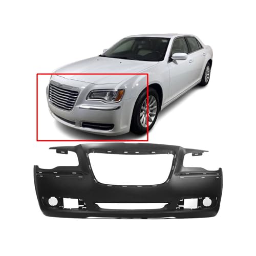 Image of FitParts Compatible with Chrysler 300 2011-2014 Front Bumper Cover | Primed, Sedan, SRT8, Ready to Paint, OEM 11LX100AA, CH1000A00