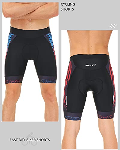 Dealyork Men's Padded Bike Shorts Cycling Underwear 3D Padding Bicycle Biking Riding Half Pants Mtb Liner Mountain Underpants For Cycle Biker #TOP1