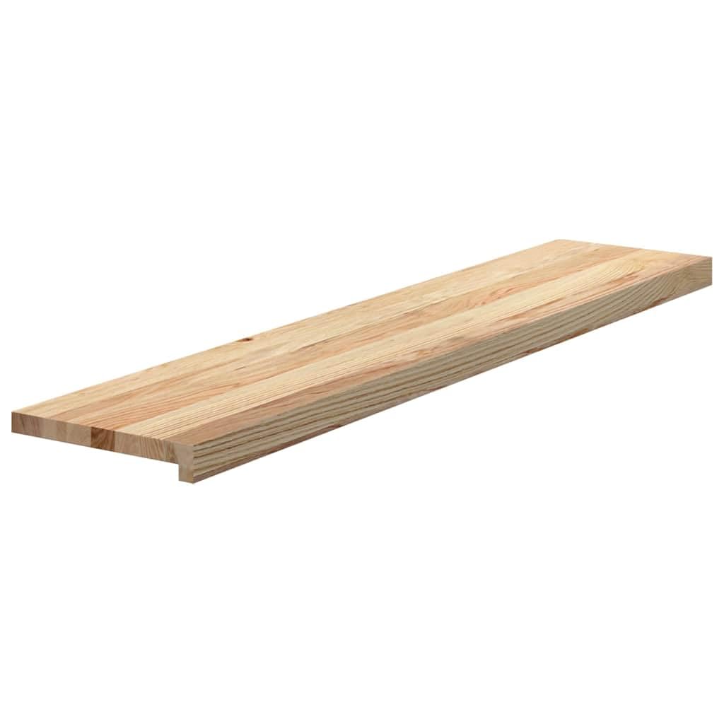 Stopnie schodowe, 2 sztuki, nieobrobione, 120 x 25 x 2 cm, lite drewno, dąb, wszechstronne jako parapet, antypoślizgowe, odporne na zarysowania, nadają się do schodów drewnianych, schodów