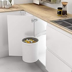 Cubo Bajo Fregadero Cubo de basura redondo y giratorio para armario de cocina