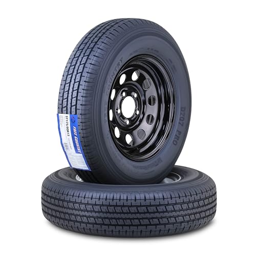 Free Country Trailer Tire Wheel ST175/80R13 8-Ply D 97N 5X4.5 Black Mod Pk2