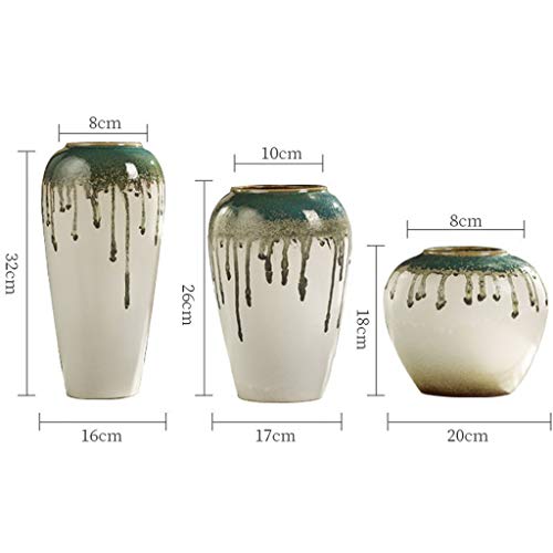 ZB-KK SZQ-bloempot met decoratieve vaas van keramiek, 3 maten, combinatie van tulpenvaas van bloemenvaas - Afbeelding 3