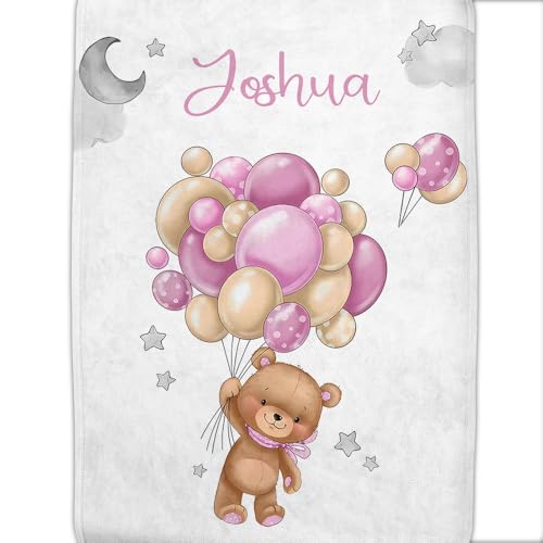 Image of Personalized Baby Blanket with Name - Customized Soft Flannel Blanket for Boys & Girls (50x60 Inches) - Ideal Gift for Baby Shower, Birthday, Christmas, Newborn