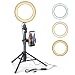 Eocean 8" Selfie Ring Light with Tripod(54" Tripod) for YouTube/Live Stream/Makeup, Mini Led Camera Ringlight for Vlog/Video/Photography Compatible with iPhone Xs/Max/XR 8/7 Plus/X/Android