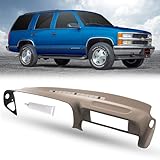 DashSkin Molded Plastic Dash Cover Compatible with 1997-2000 C1500 K1500 Tahoe Suburban Yukon & 1997-2000 Escalade in Tan - Made in The USA