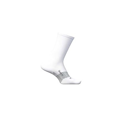 Feetures Elite Ultra Light Mini Crew Crew Cut Socks Shoes White 1