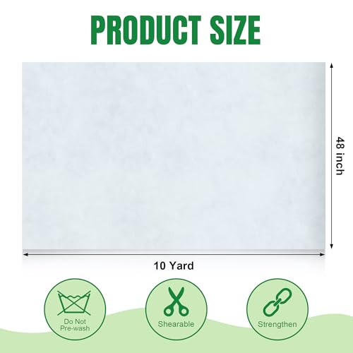 HOMBYS 200 GSM Upholstery Batting Medium Thick, Quilt Batting by The Roll, Dacron Upholstery for Keeping Your Cushion Fluffy-48 inch * 10 Yards