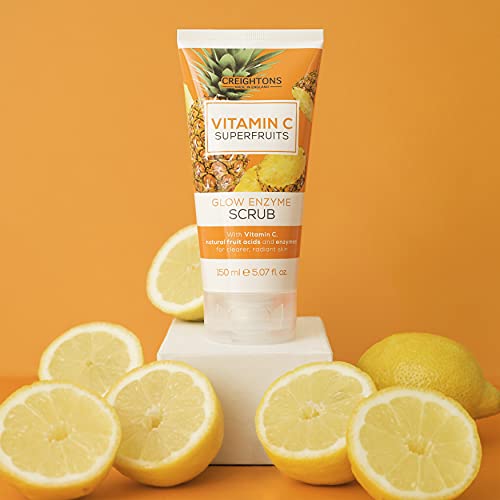 Creightons Vitamin C Superfruits Glow Enzyme Scrub (150 ml) - An Energising and Exfoliating Scrub with Vitamin C, Natural Fruit Acids and Enzymes for Clearer, Radiant Skin