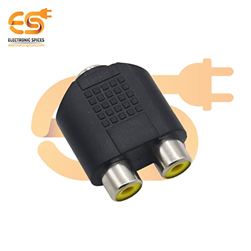 Image of Electronic Spices 3.5mm Female to 2 RCA female dual splitter interface audio connector pack of 20pcs