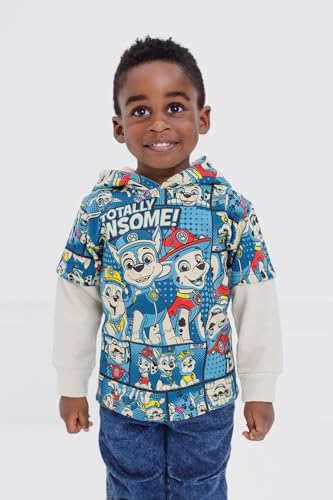 Image of Paw Patrol Fleece 2fer Pullover Hoodie and Jogger Pants Outfit Set Toddler to Big Kid Sizes (2T - 10-12)
