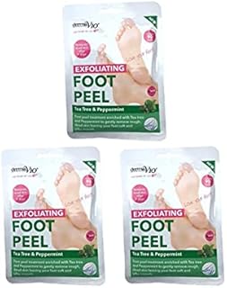 Derma V10 Exfoliating Foot Peel Mask, Pack of 3