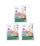 Derma V10 Exfoliating Foot Peel Mask, Pack of 3