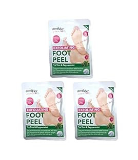 New Exfoliating Foot Peel Treatment Gently Removes Rough Dead Skin After 7 Days Leaving Your Feet Soft & Silky Smooth Enriched With Tea Tree & Peppermint 90 Minute Treatment Pack of 3