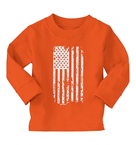 Haase Unlimited White American Flag - Distressed Infant/Toddler Cotton Jersey T-Shirt