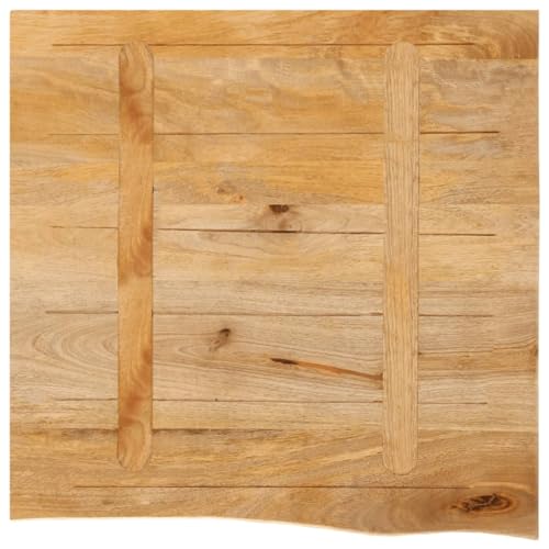 Mesa de comedor de madera maciza duradera pequeña de 60x60 cm con acabado natural 8