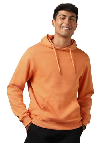 Image of Nobero Hoodies for Man | 280 GSM Rich Cotton Fleece Solid Hooded Full Sleeve Sweatshirt for Man | Stylish Casual Wear Winter Hoodies for Men