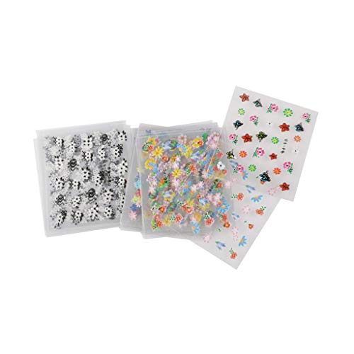 FOK 50 Pc 3D Design DIY Nail Decoration Self Adhesive Tip Nail Ar...