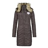 Nebulus T350 - Mantel Brooklyn (Modell: P1201 - Damen, Dunkelbraun; Größe: S/36)