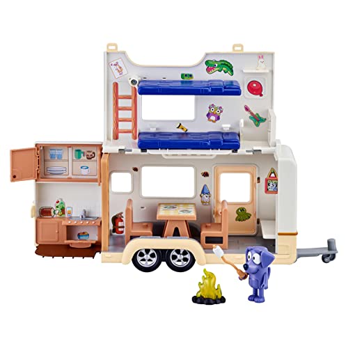 Bluey Caravan Playset, 2.5-3 inch Figures, with 1x Camper Van, 2x Figure, 5x Accessories, 1x Sticker - Image 4